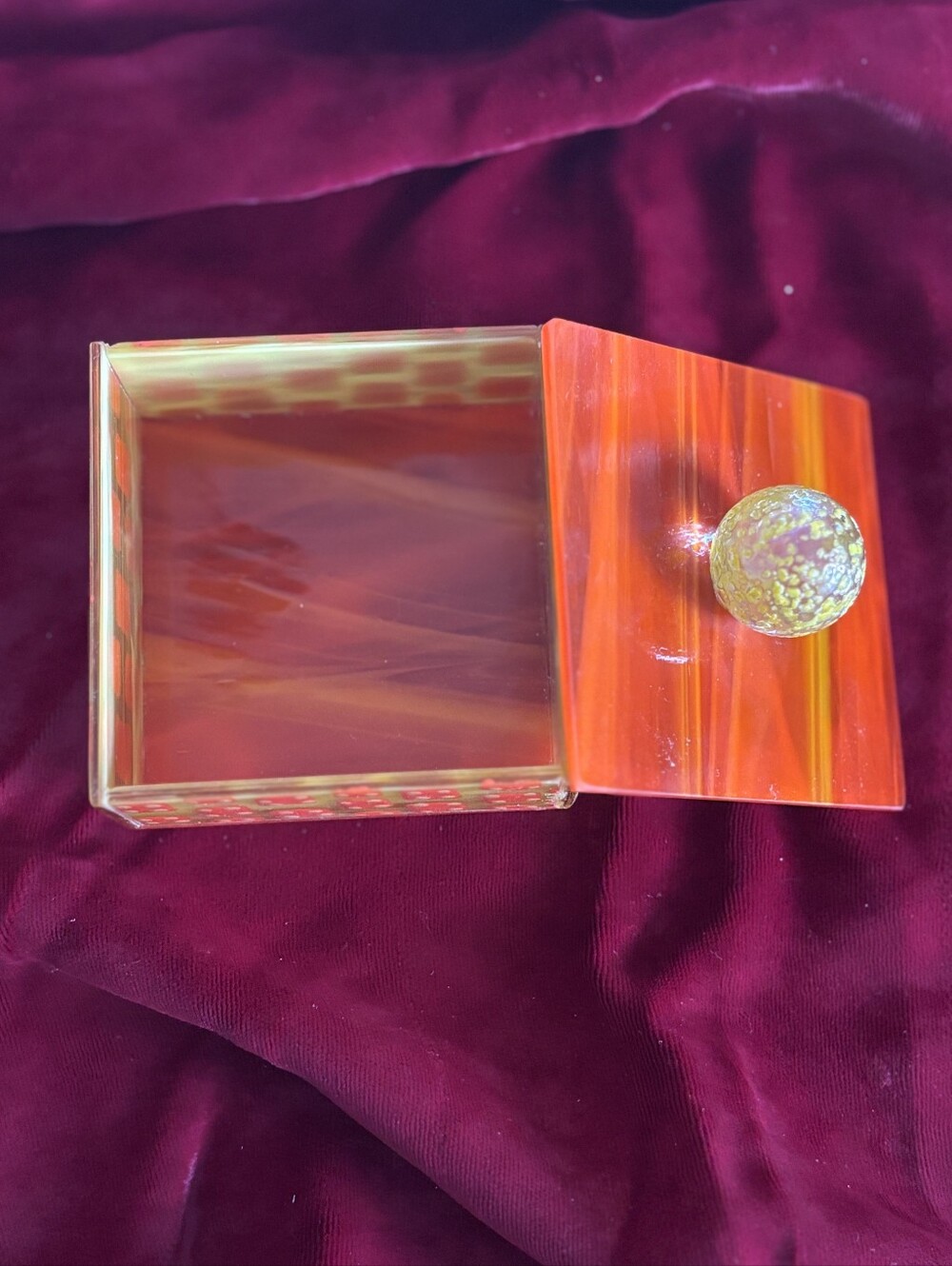 Handmade Glass Keepsake Box - Picture 2 of 4